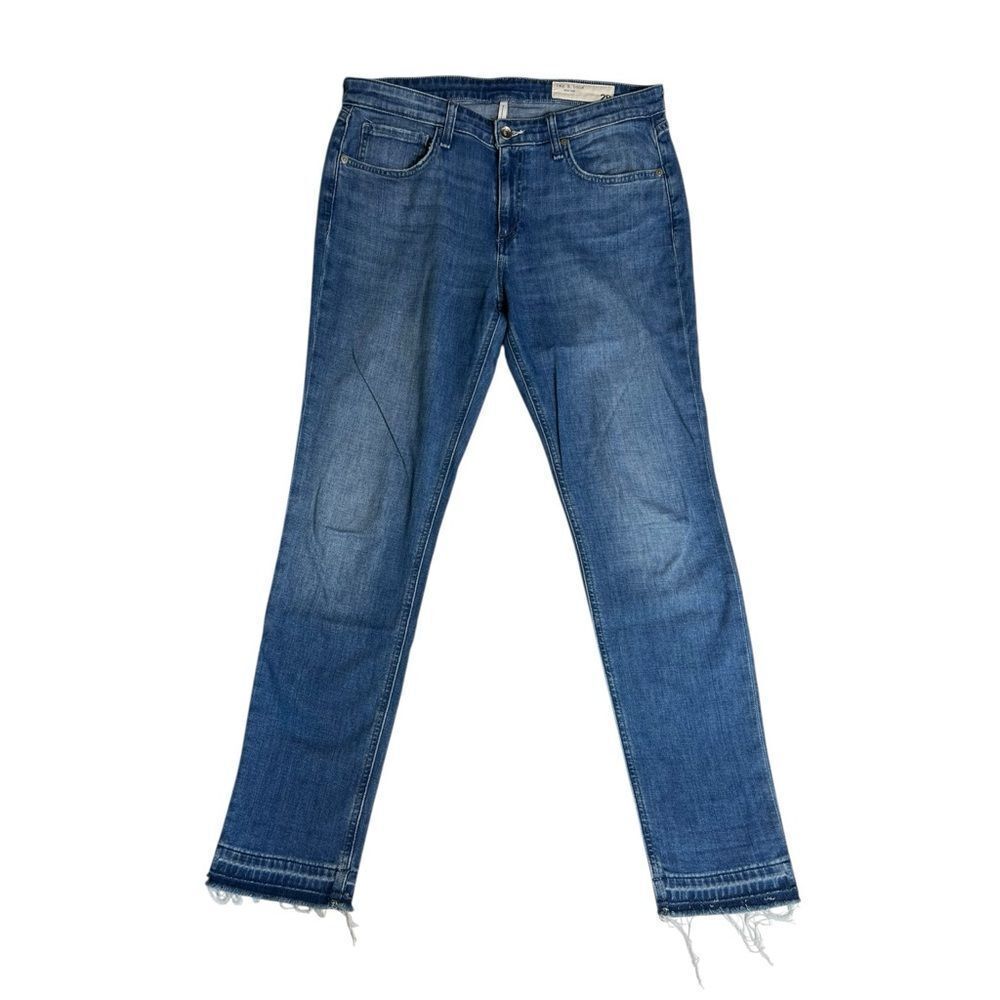 Rag & Bone Dre Low-Rise Slim Boyfriend Released Raw Hem Jeans Size 29 - Picture 10 of 11
